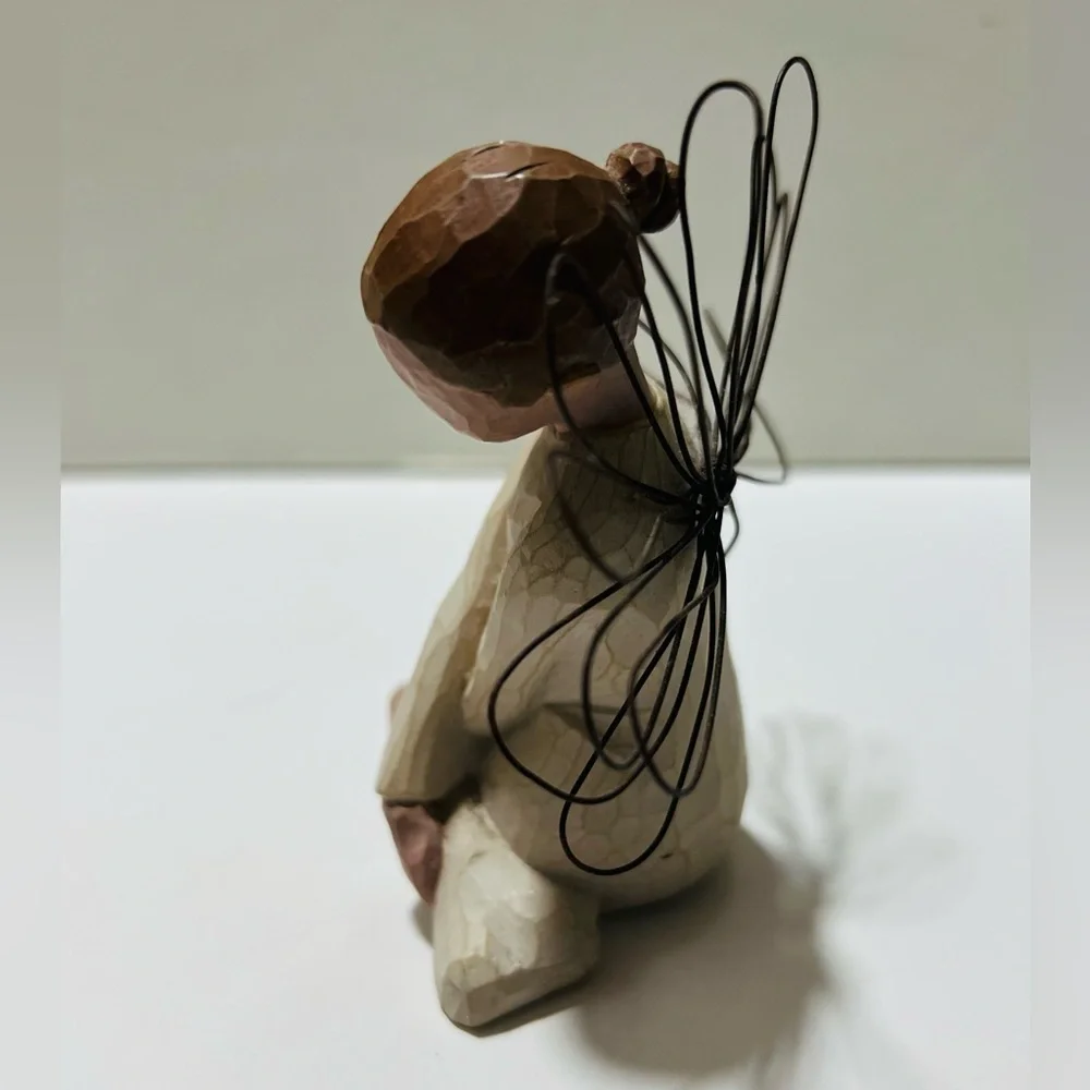 Willow Tree Figurines (2) Angels of Prayers 1999 and 2002 Metal Wings